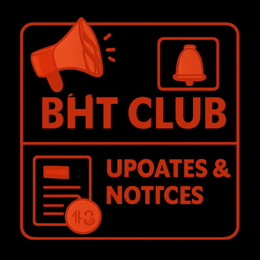 Diagram illustrating BHT Club Updates & Notices.