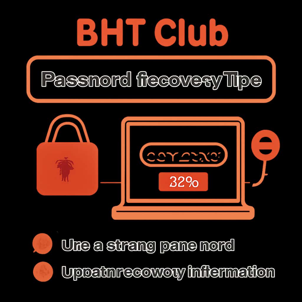 Design illustrating BHT Club Password Recovery process.
