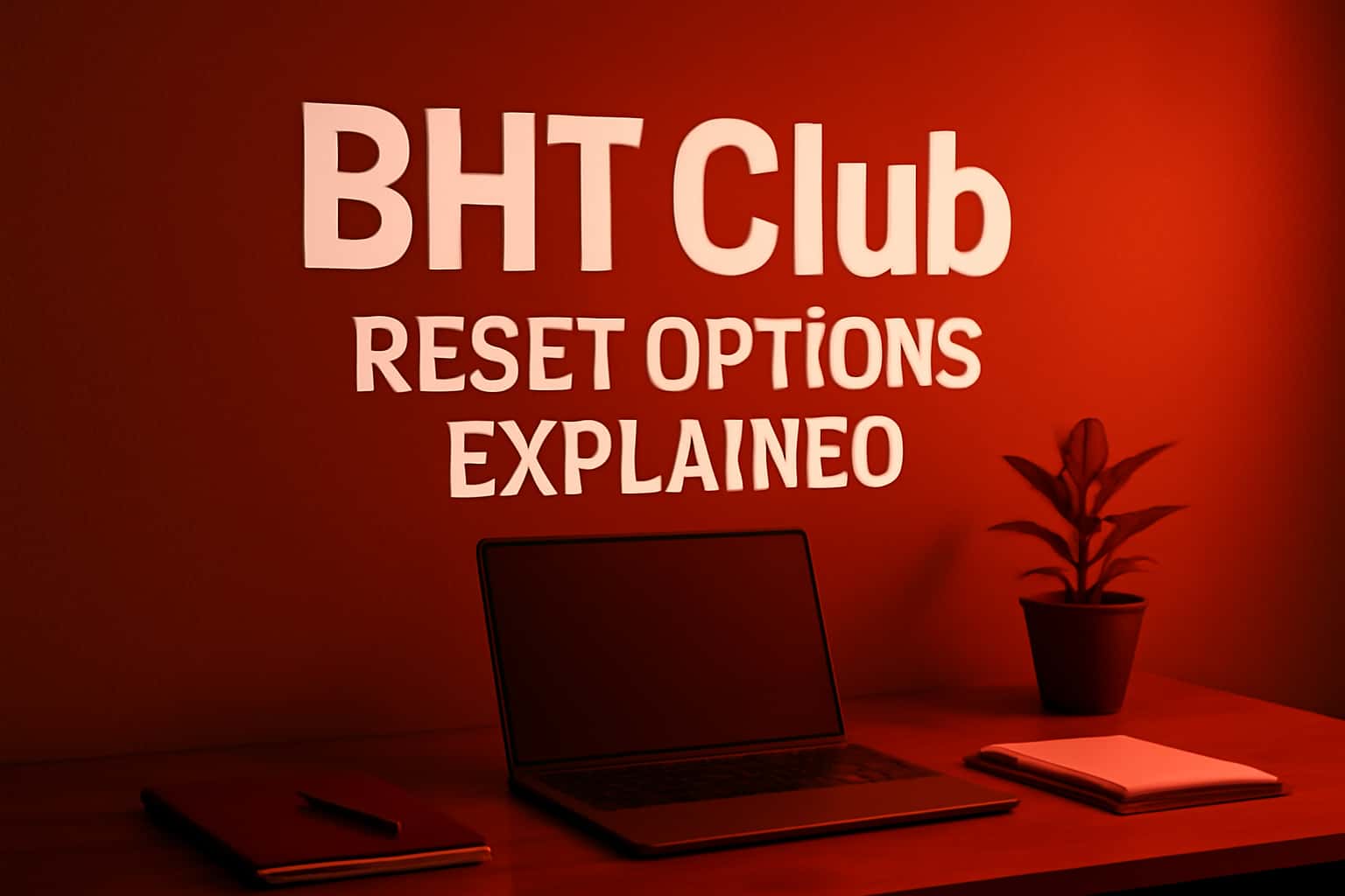 An informational graphic illustrating the BHT Club reset options available for account recovery.