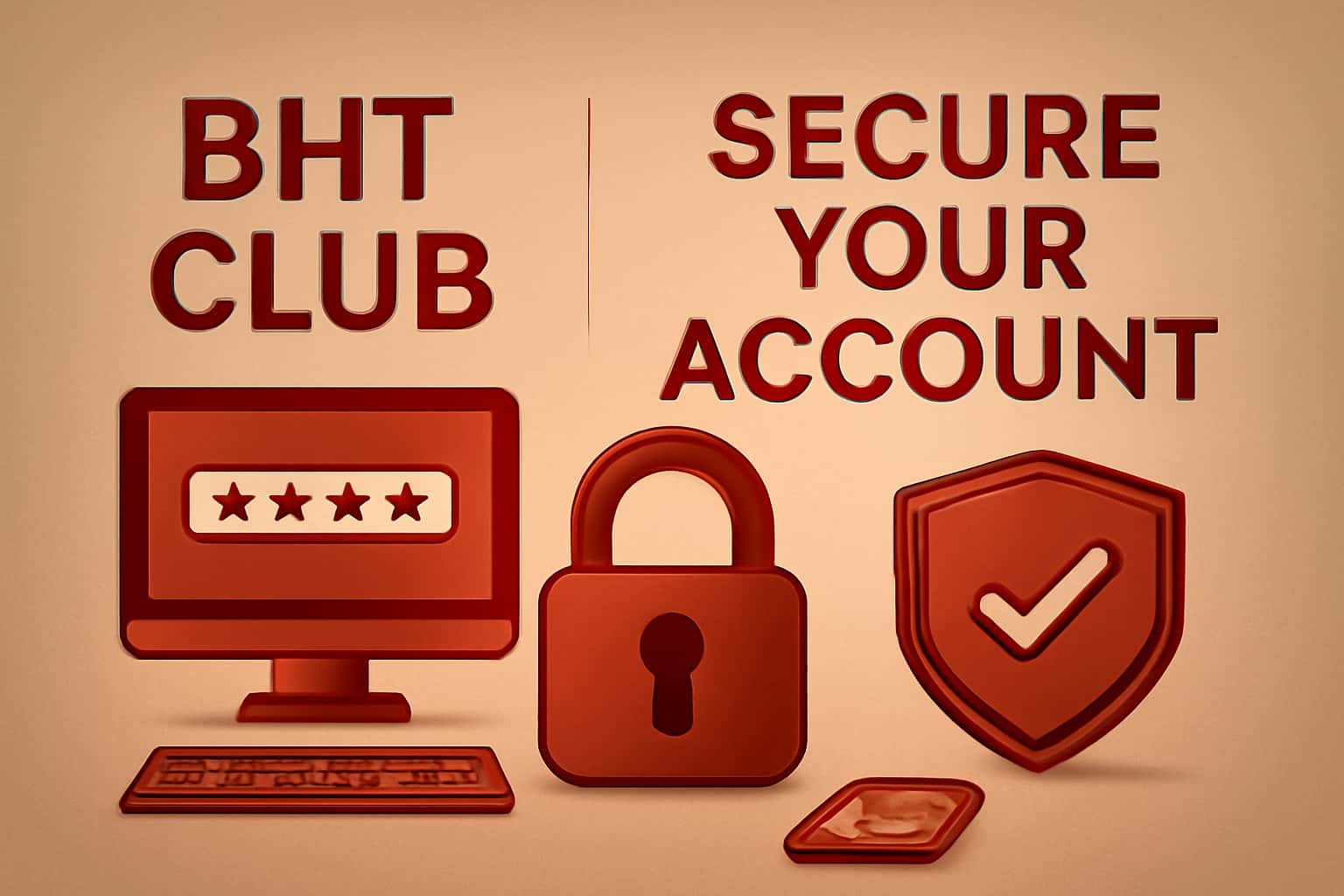 Informative graphic about securing your BHT Club account.