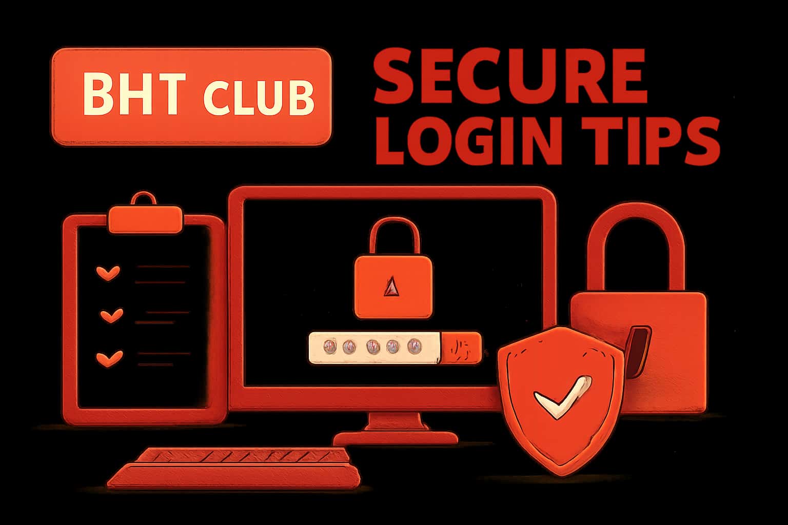 An informative visual representation of Secure BHT Club Login Tips, emphasizing security measures.