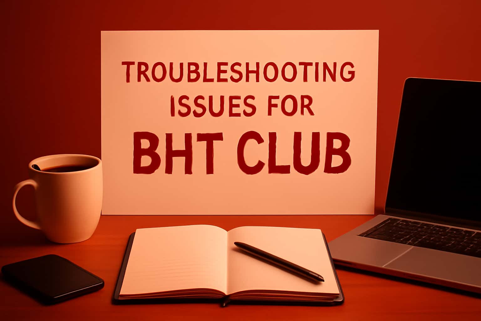Informational graphic about troubleshooting issues for BHT Club with emphasis on secure access.