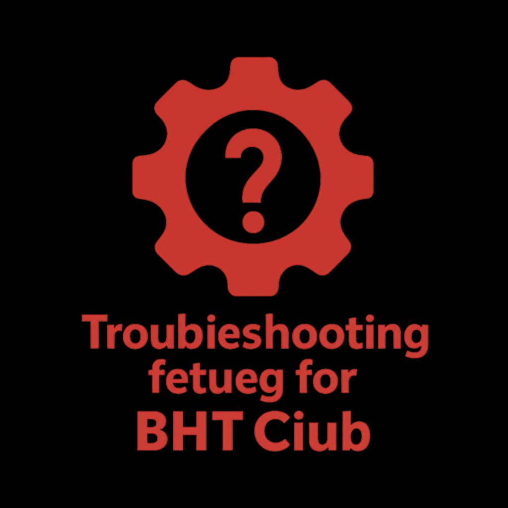Icon representing help resources for BHT Club troubleshooting.